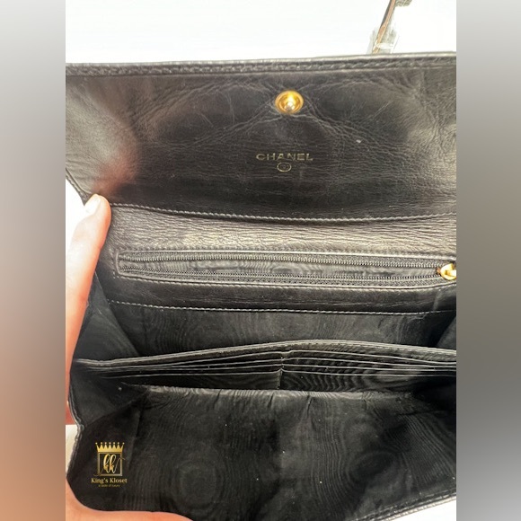 🖤SOLD🖤CHANEL timeless CAVIAR SKIN LEATHER BIFOLD WALLET - Picture 8 of 13